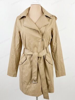 Michael Kors Women's Tan Trench Coat with Belt